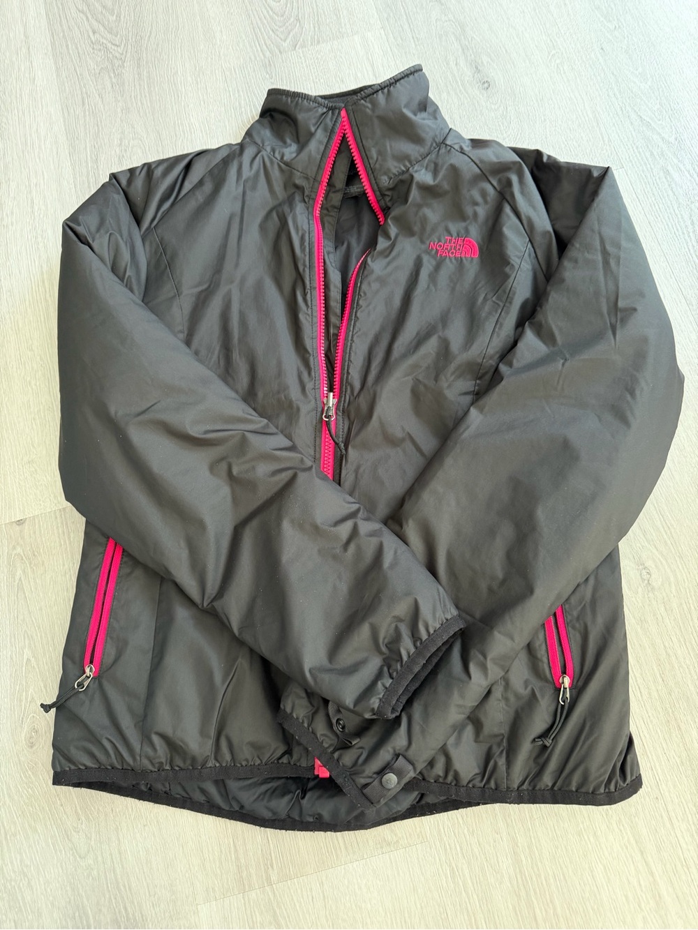The North Face Black Jacket with Pink Trim